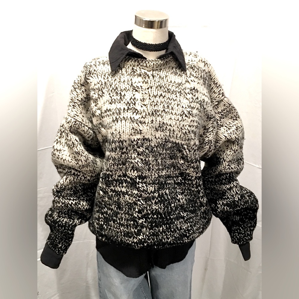 Vintage Aldo Hand Knitted Cable Shetland Sweater